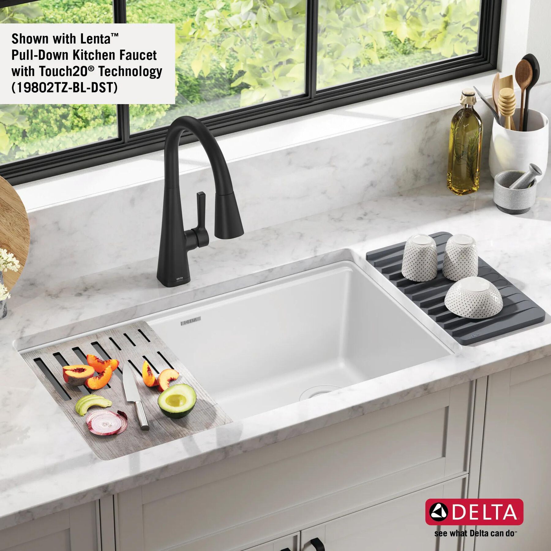 32&rdquo; Granite Composite Workstation Kitchen Sink Undermount Single Bowl with WorkFlow&trade; Ledge and Accessories